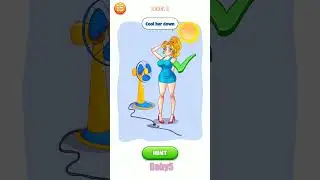 Brain Story Tricky Puzzle Level 8: Cool Her Down (Android, iOS) Gameplay Funny #shorts