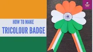 Independence Day Republic Day Craft Ideas | Tricolour Flower Badge | Indian Flag Paper Badge Making