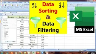 filter in MS excel | sorting in MS excel | sort and filter option in excel | #sorting #filter