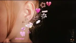my best friend pierced my ear ( i almost fainted )