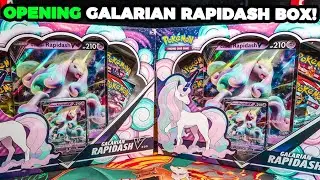 Opening Pokemon Galarian Rapidash V Collection Box!