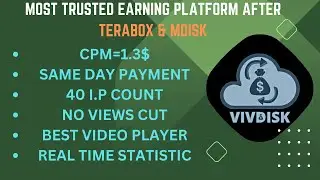 VIVDISK EARN MONEY LATEST UPDATE ll CPM INCREASE ll BEST MDISK ALTERNATIVE VIVDISK EARN MONEY ll