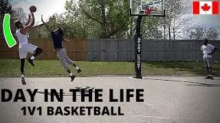 College Basketball Players 1v1 KINGS COURT - Day in the Life | Canadian College Hooper - Gio Wise ??