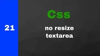 #21 textarea no resize CSS Frontend Take it easy 