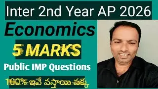 Second year economics all important 5 Marks questions for IPE 2026 ( ats academy ) 