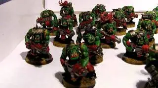 Games workshop 40k Ork Boyz with Shootas.AVI