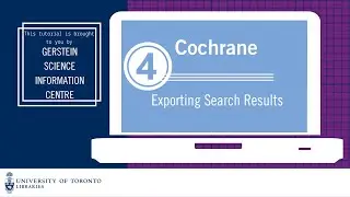 Exporting Searches in Cochrane