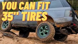 How to fit 35-inch size tires and a Winch to Range Rover L322 with 3-inch lift kit