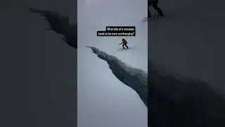 Key Consideration if u operating close to Crevasse #powderday #alpine #climbing #crevasse #extreme