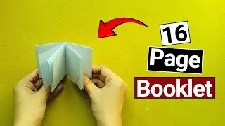 How To Make A 16 Page Mini Book With One Sheet Of Paper | NO GLUE