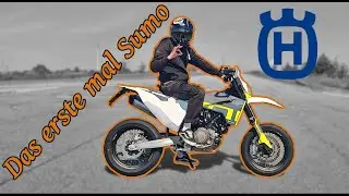Das erste mal Supermoto und gleich Wheelie | Husqvarna 701 | Harley Sportster Bobber