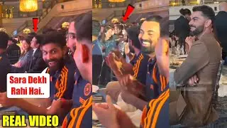 Ravindra Jadeja, Virat & Rahul teasing Shubman Gill after seeing Sara in front of Sachin in London.