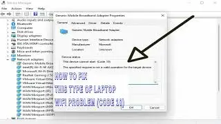 HOW TO FIX LAPTOP WIFI CODE 10 IN TELUGU