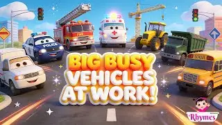 🚗🚒 All Vehicles at Work! | Kids Learning Vehicles Song | Part 1