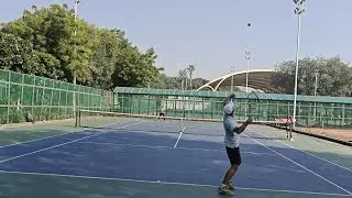 Explosive Bullet-Speed Tennis Shots by a Pro: Watch the Precision and Power! #vishaltennisitf  