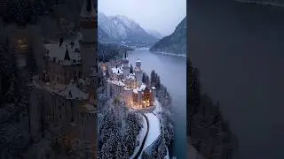 A Dream Castle in The Christmas Lights | #shorts #castle #housetour #neuschwansteincastle #germany