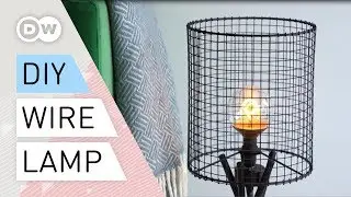 DIY - How to make a wire mesh lamp | Tutorial industrial lamp quick and easy
