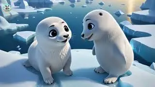 Six Baby Seals Wiggle on Ice | Animal Movement Song for Kids | Nursery Rhymes and Baby Songs