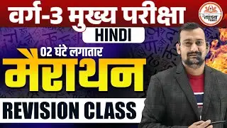 सम्पूर्ण हिन्दी रिवीजन | मैराथन क्लास | Varg 3 Hindi Classes | MPTET VARG 3 MAINS CLASSES 2025