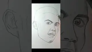 How to Draw Cristiano Ronaldo Step by Step Easy | Cristiano Ronaldo Drawing | Tutorial #shorts