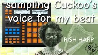 Making a beat with the new IRISH HARP instrument and sampling Cuckoo's voice!