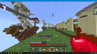 playing SkyWars on Minecraft Win10Edition xD. YT turned off my comment section