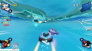 TEAM SONIC RACING ROUGE, OMEGA y SHADOW Ice Mountain PS4 Pro Gameplay  4k 1440p 60ᶠᵖˢ HD ✔