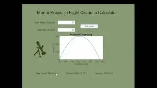 ENGR 204 - Mortar Projectile Flight Distance Calculator - MatLab App
