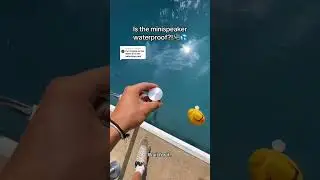 Link to store in my profile🔗 |  in the deep end next video?!😳#minispeaker  #bluetooth #waterproof