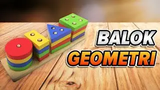 MAINAN BALOK SUSUN BENTUK GEOMETRI WARNA - COCOK BANGET JADI MEDIA BELAJAR SIKECIL MENGENAL BENTUK