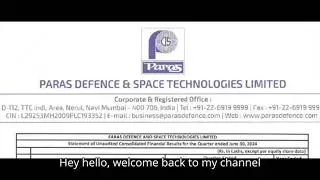 Paras Defence Result Today |  Paras Defence Latest Result Today |  Paras |  Paras Defence Q1 Result