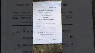 BCOC-137 june 2025 question paper #ignou #exam #questionpaper #viral #ytshorts #livestream #shorts
