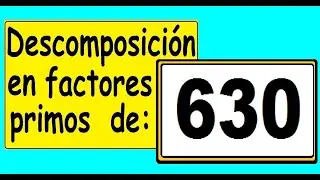 Prime factors of 630.