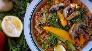 VEGAN PAELLA W/ CAULIFLOWER RICE | #hellahealthy