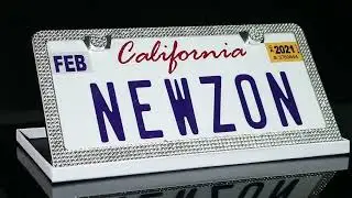Newzon Rhinestone Bling License Plate Frames for Women Cute- 2 Pieces in the Gift Box！