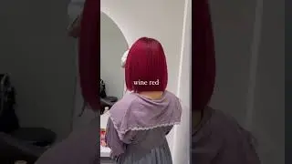 new wine red hair color with short hair cut #hairstyle #viralshorts #shorts #fypシ #feedshorts #vrl