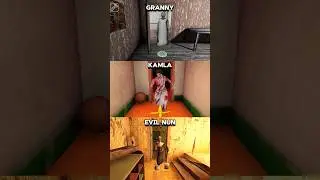 Granny vs Kamla vs Evil Nun 😂 | Freeze ❄️ Banana 🍌 Bomb 💣 #granny #evilnun #kamla #shorts #gaming