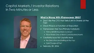 What Is Wrong with #Transocean $RIG (#investorrelations #capitalmarkets #finance #CEO #CFO)