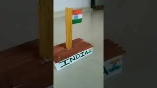 India flag made from ice- cream sticks #crafts #subscribe #like