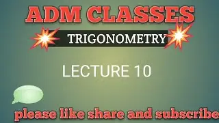 trigonometry | lectue 10| one day exams
