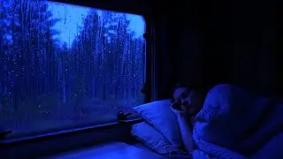 3 Hour Black Screen Rain and Thunderstorm | Calm Rainfall with Thunder at Night