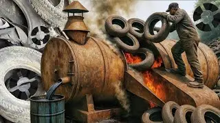 Amazing Recycling Process Of Making Break Drum Bush From Waste Tires