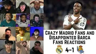Crazy Madrid Fans and Disappointed Barca Fans Reactions to REAL MADRID 4-1 REAL SOCIEDAD | La Liga