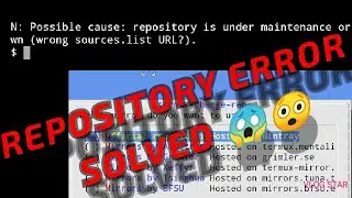 How To Fix repository is under maintenance_or down (wrong sources. list URL?)