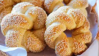 Sesame Bread Rings 芝麻面包圈，香喷喷～