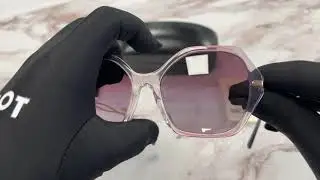 Coach C3445 HC8315 56418H Transparent Violet Gold-Purple Gradient Sunglasses