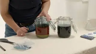 DIY Natural Indigo Dye - Step Two: Leave your indigo to ferment