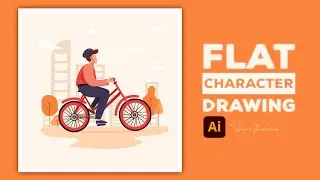 Flat character design : adobe illustrator tutorial  |  Simple character Speed art step by step .