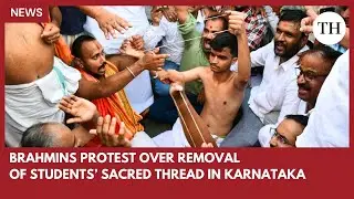 Brahmin community protests in Kalaburagi over removal of students&rsquo; sacred thread at NEET exam centre