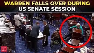 Watch: Democratic lawmaker Elizabeth Warren falls over during US Senate session